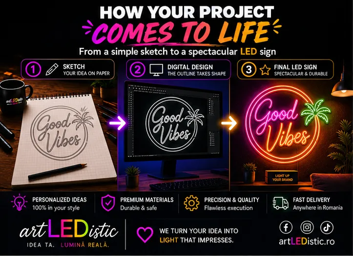 How Your Project Comes to Life: From a Simple Sketch to a Spectacular LED Sign
