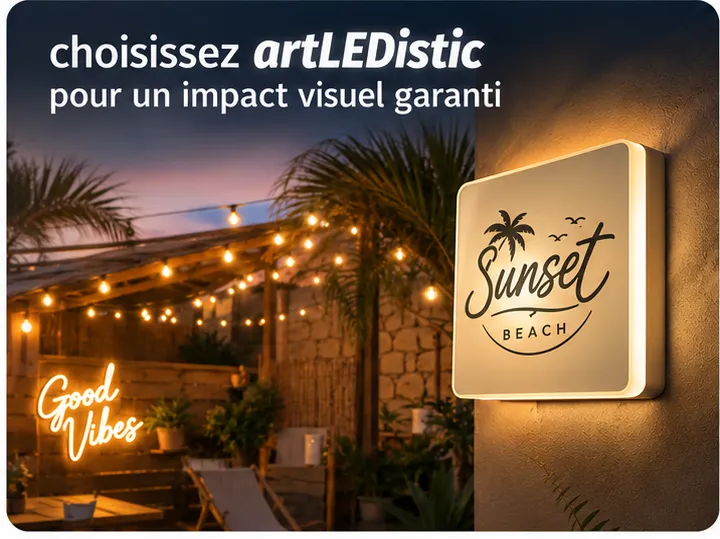 Enseignes lumineuses pour événements d'été : LED Néon ou Backlit ?