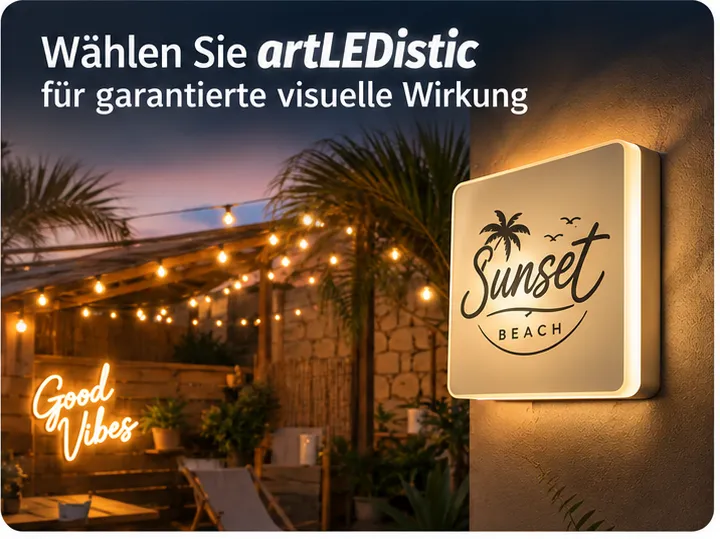 Leuchtschilder für Sommerveranstaltungen: LED Neon oder Backlit?