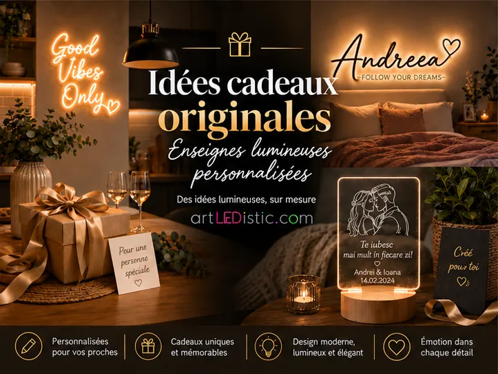 Cadeaux personnalisés artLEDistic. Idées originales infaillibles