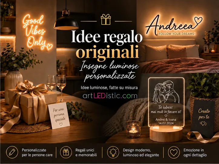 Regali personalizzati artLEDistic. Idee originali con cui non sbagli