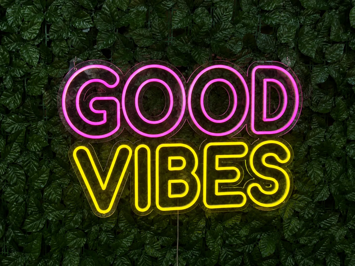 Custom LED Neon Signs Good Vibes, Play Your Mood and Smiley Face