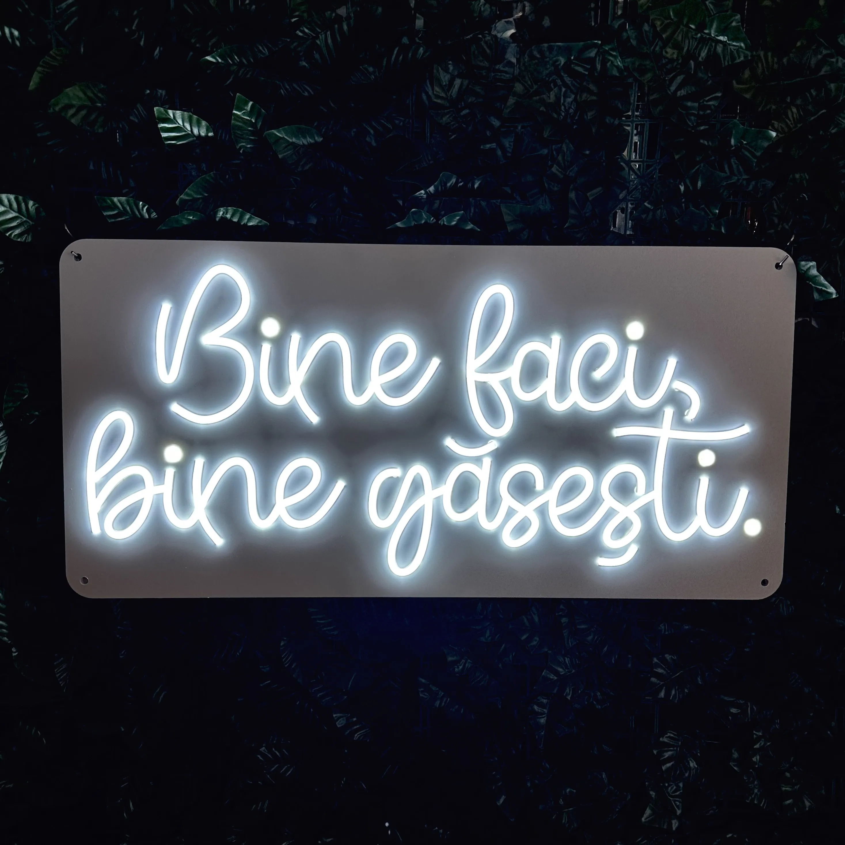 Semn luminos Bine faci, Bine gasesti