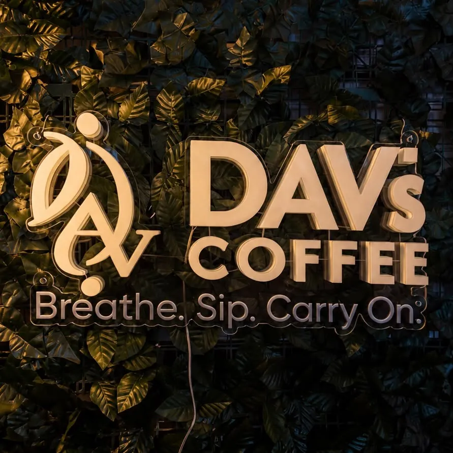 Enseigne lumineuse Dav’s Coffee