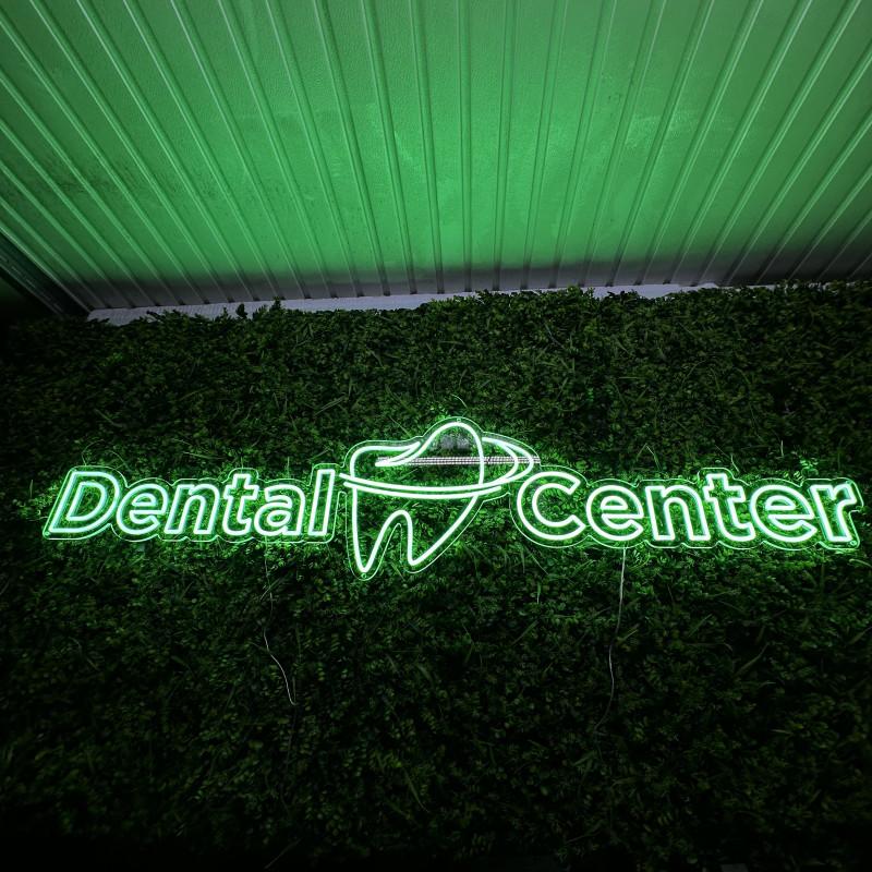 Dental Center — custom LED neon sign