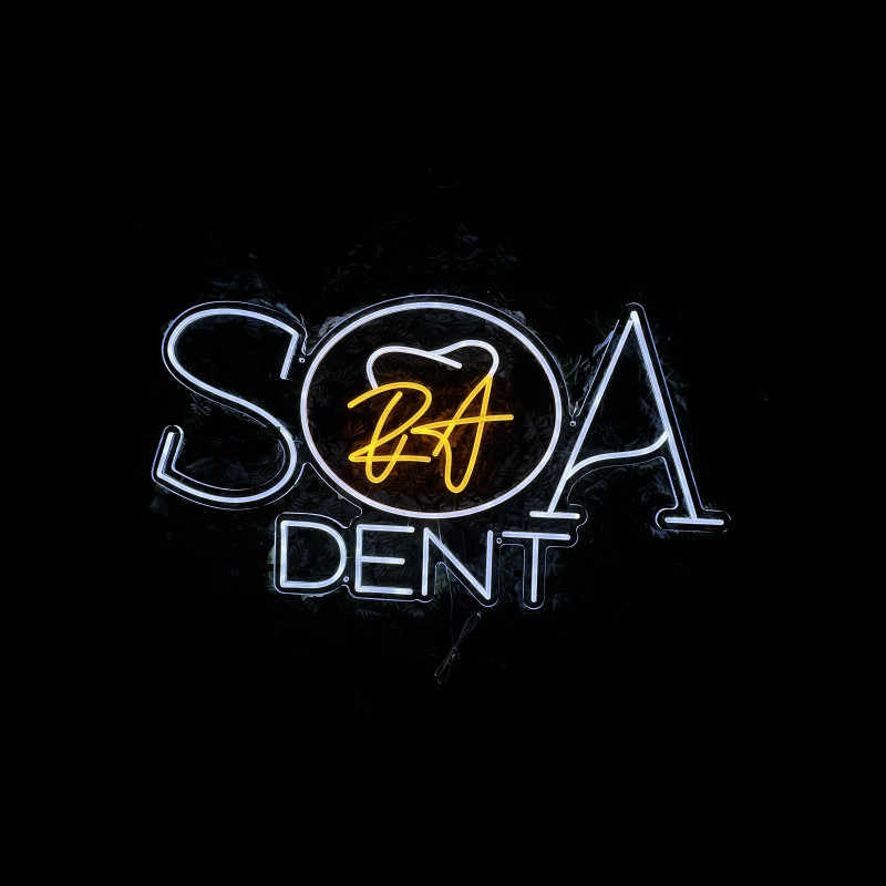 SOA Dent — custom lighted sign dental clinic