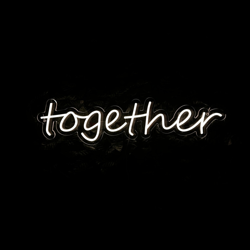 Together — custom LED neon sign (statement)