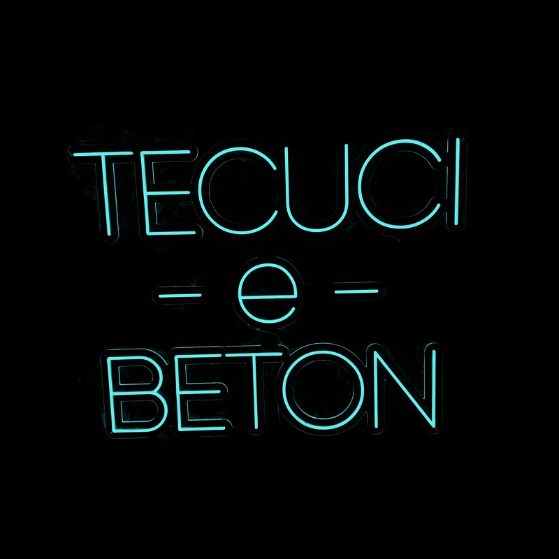 Tecuci e Beton — custom lighted sign (Madicorex Tecuci)