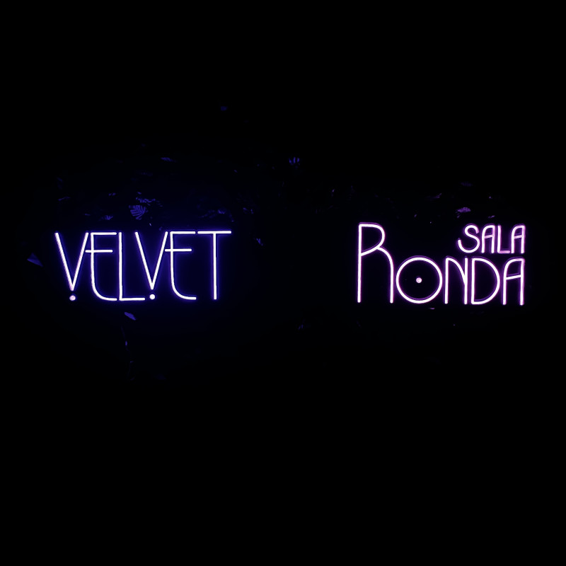 VELVET & SALA RONDA — custom lighted signs (Velveto Events)