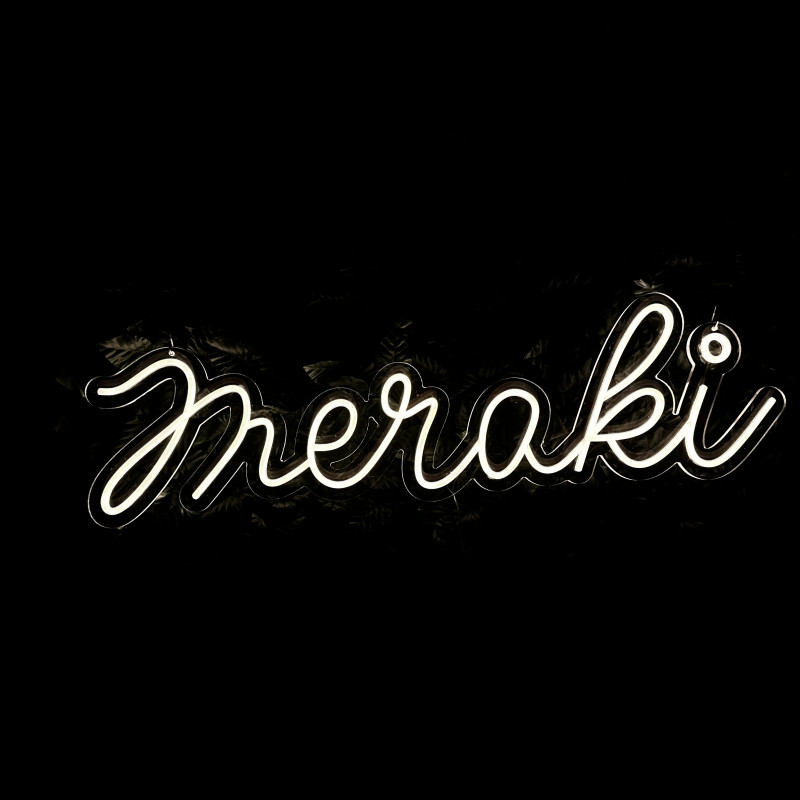 meraki — custom lighted sign (restaurant)
