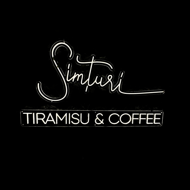 Simturi & “Tiramisu & Coffee” — custom lighted signs (artisan patisserie)