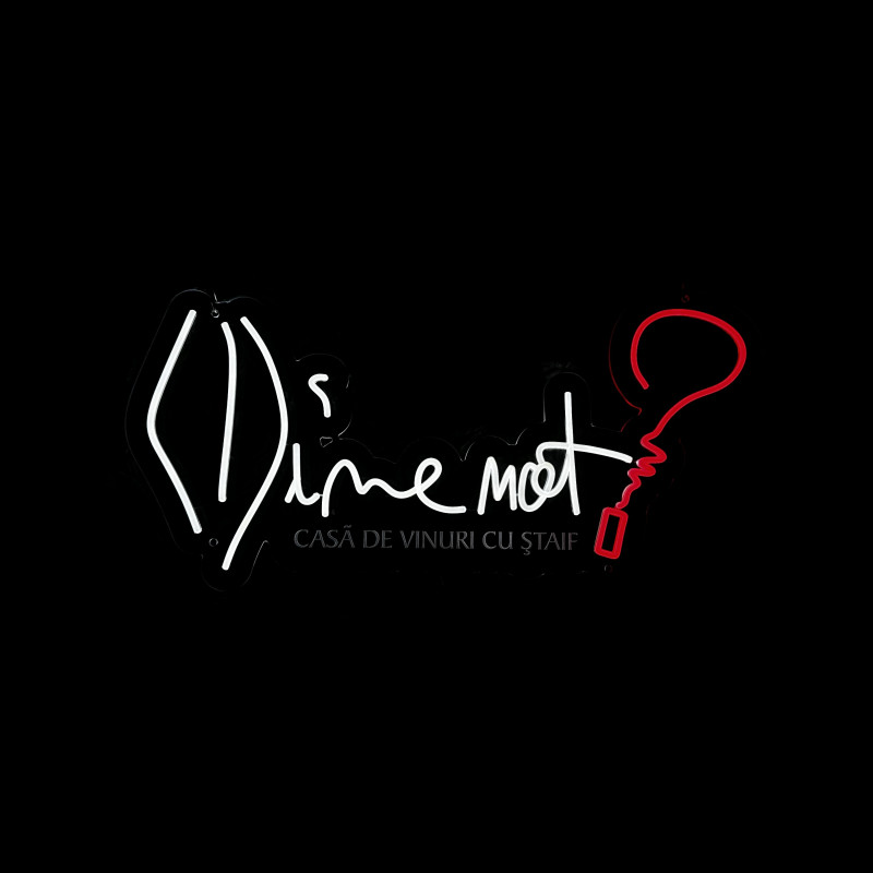 Wine not? — insegna luminosa personalizzata (wine bar & shop)