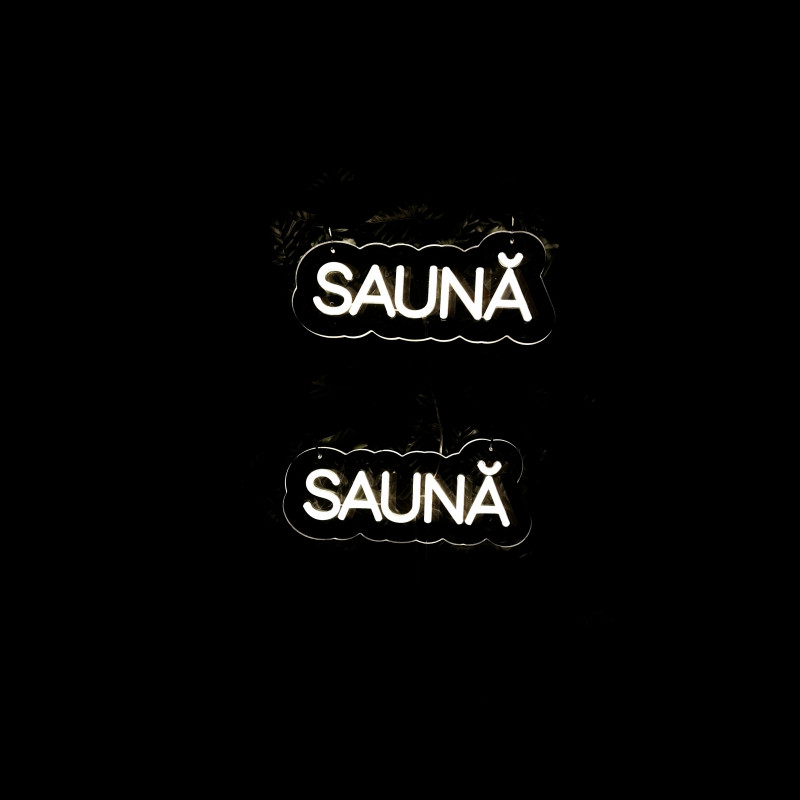 Sauna — insegne luminose personalizzate (Oxizen wellness)