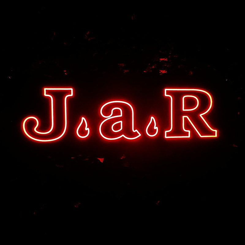 J.a.R — insegna LED neon personalizzata (logo/monogramma)