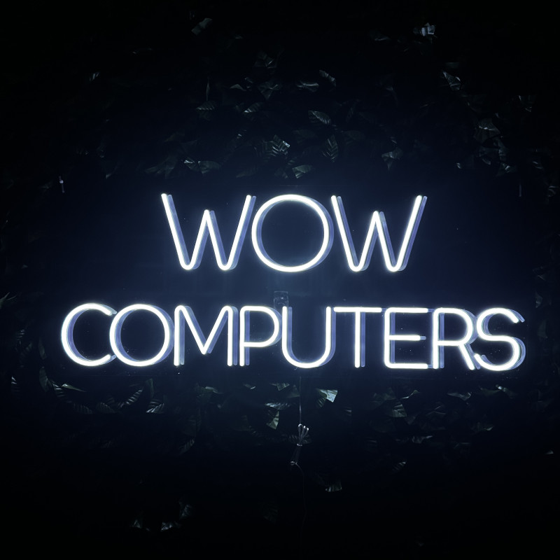WOW COMPUTERS — enseigne lumineuse personnalisée (boutique & service IT)