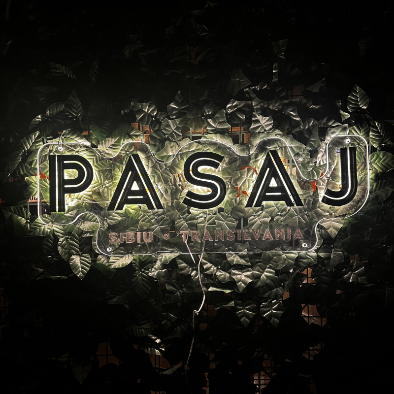 PASAJ — enseigne LED néon personnalisée (vitrine/lieu)