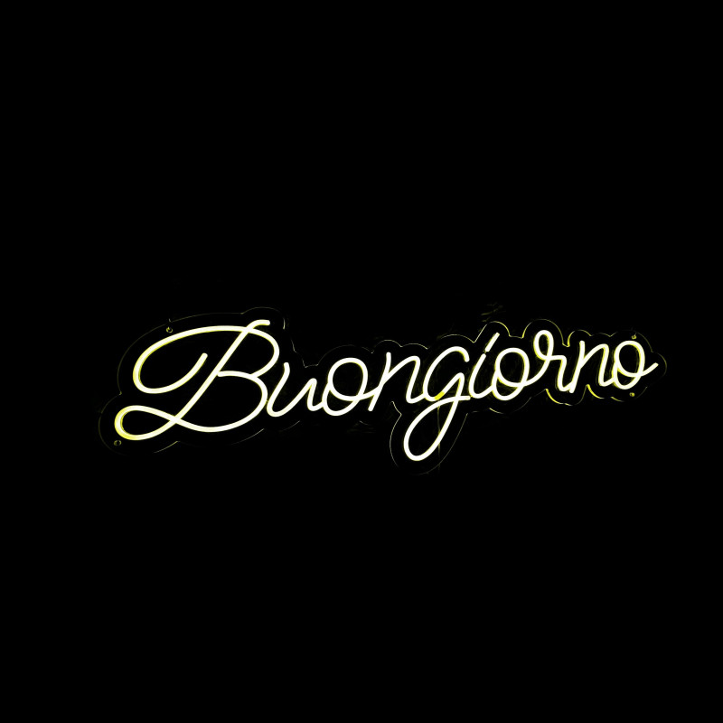 Buongiorno — enseigne LED néon personnalisée (logo/lieu)