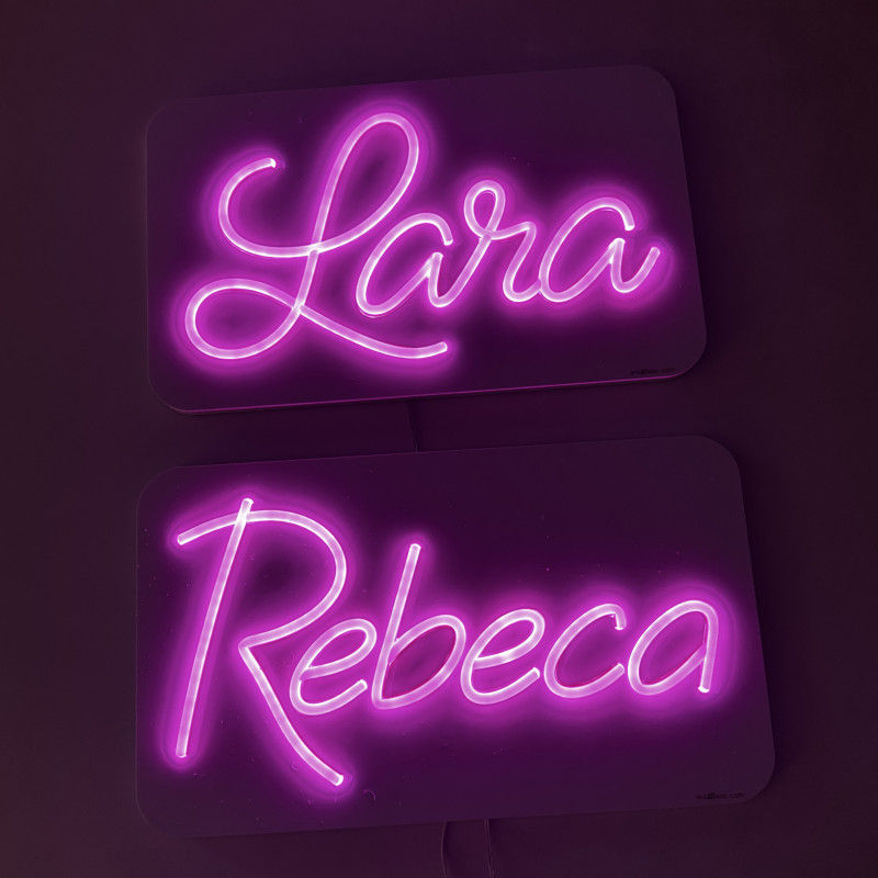 LARA · REBECA — set semne LED personalizate