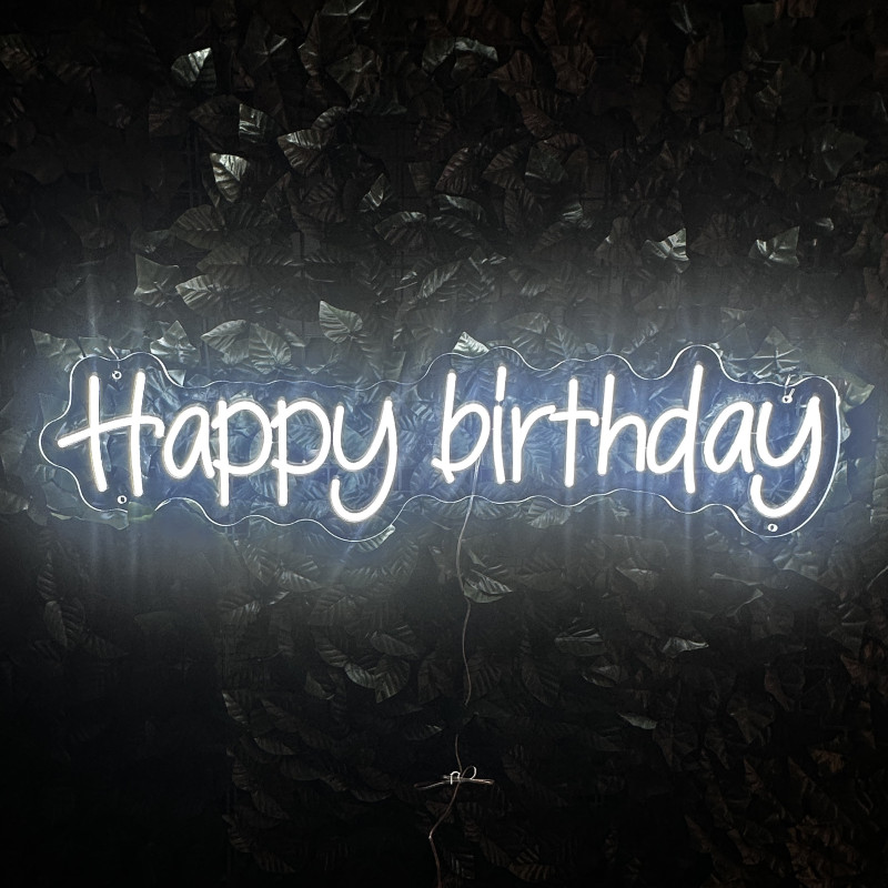 Happy Birthday — semn LED personalizat