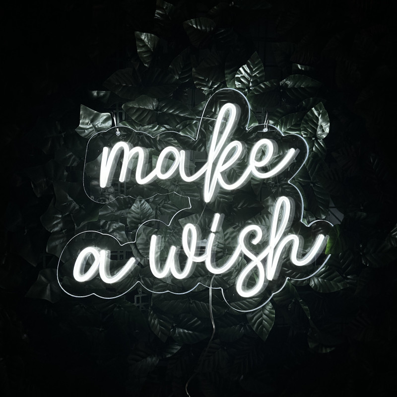 make a wish — semn LED personalizat