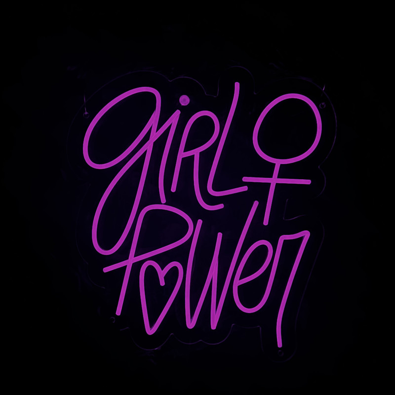 girl power — semn LED personalizat