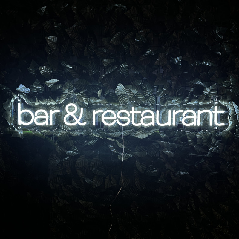 bar & restaurant — semn LED personalizat
