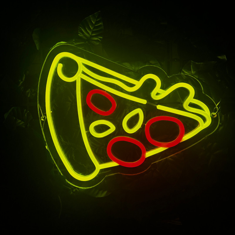 Felie de pizza — semn LED simbol