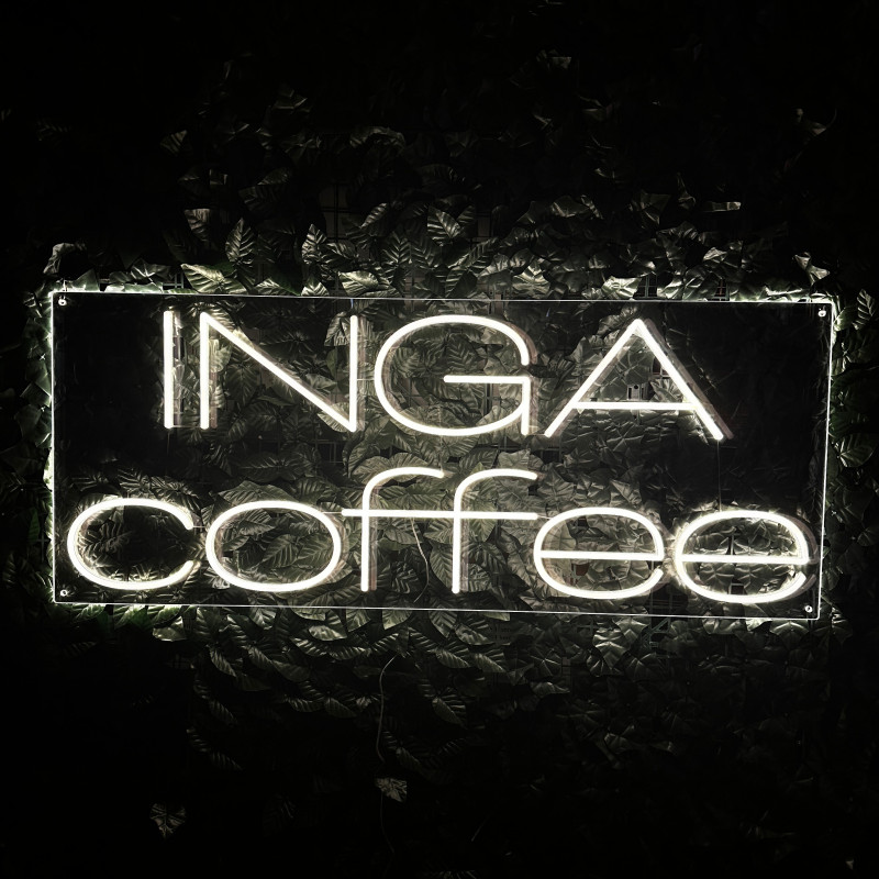 INGA coffee — semn LED personalizat