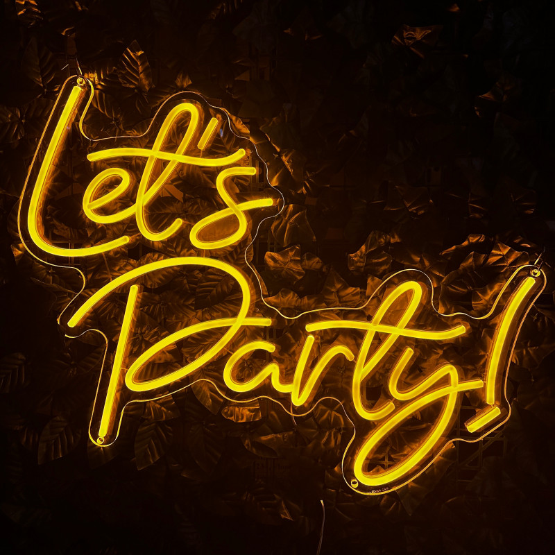 Let’s Party — semn LED personalizat