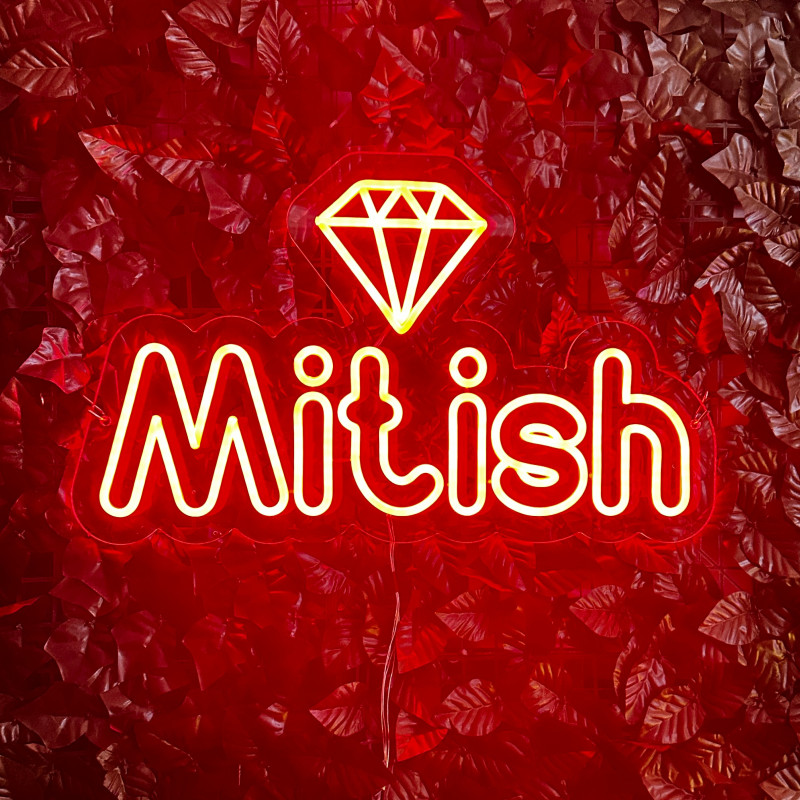 Mitish — semn LED RGB accent diamant