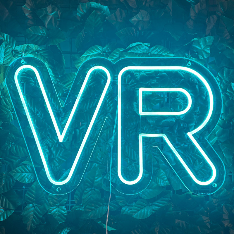 VR & Time Machine — LED Leuchtschild Set