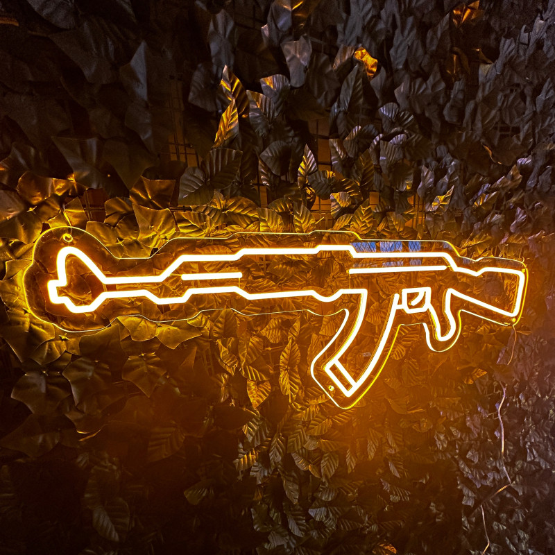 AK47 — LED Silhouetten Schild