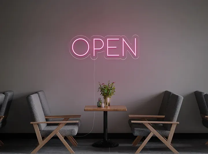 OPEN - Semn Luminos LED Neon