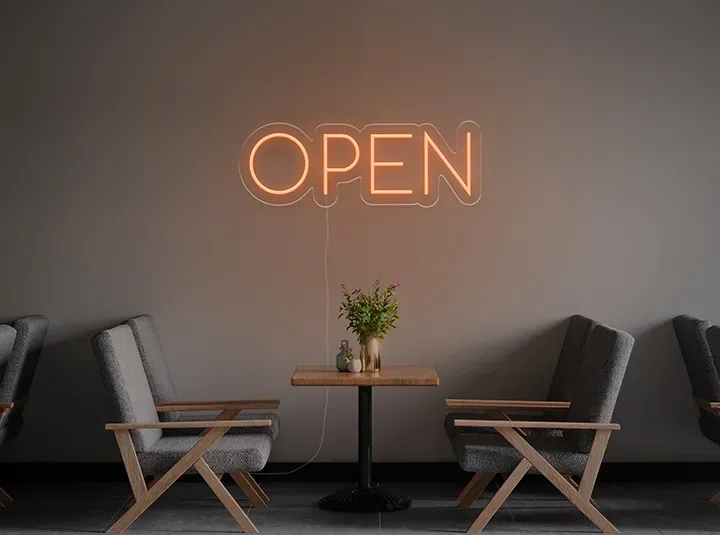 OPEN - Semn Luminos LED Neon