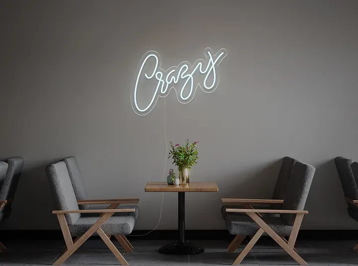 Crazy - Signe lumineux au neon LED