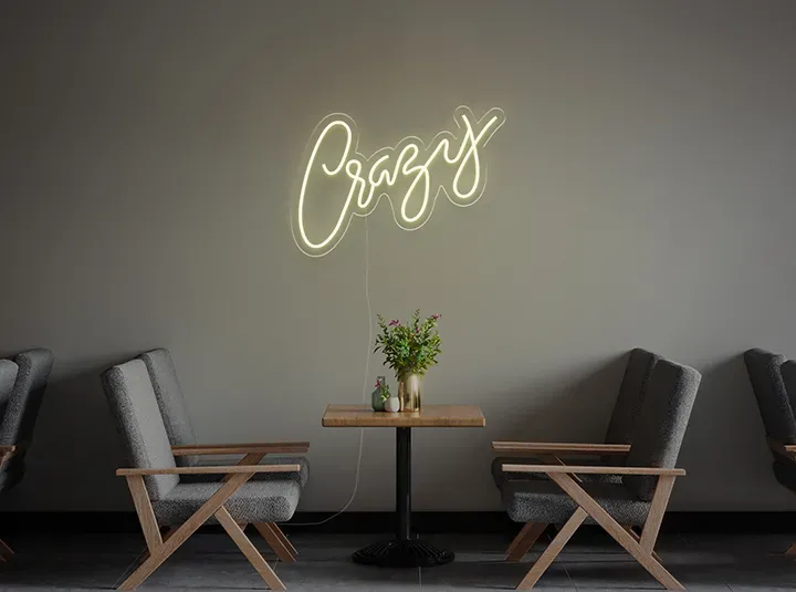Crazy - Semn Luminos LED Neon