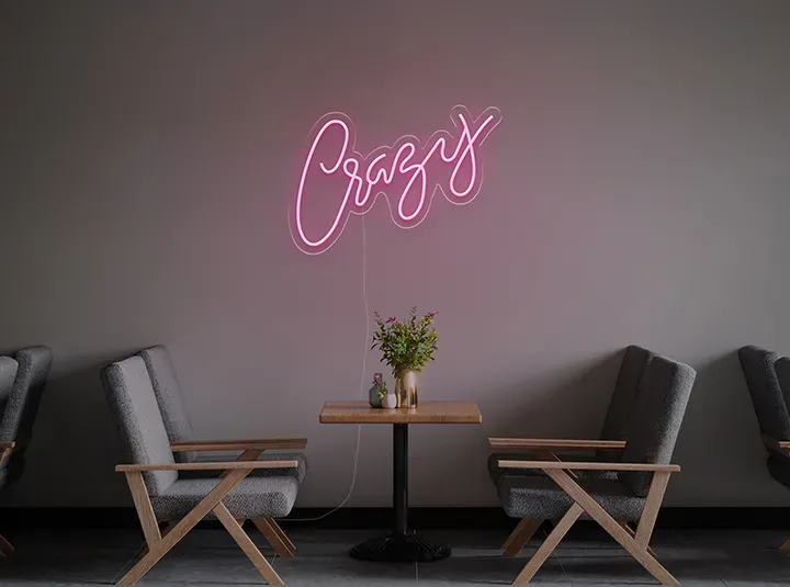 Crazy - Semn Luminos LED Neon