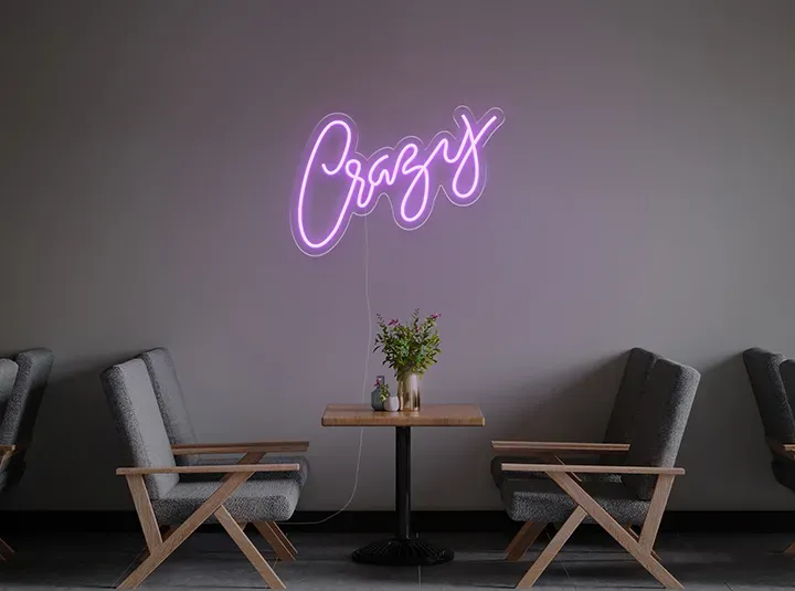Crazy - Semn Luminos LED Neon