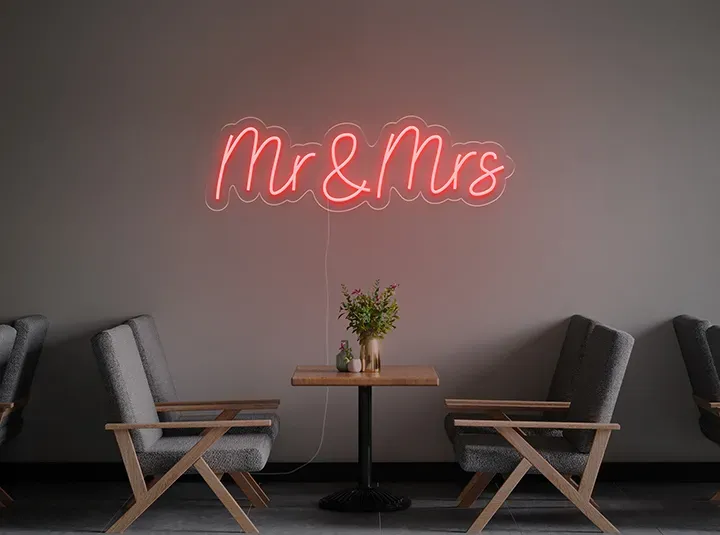 Mr & Mrs - Neon LED Schild
