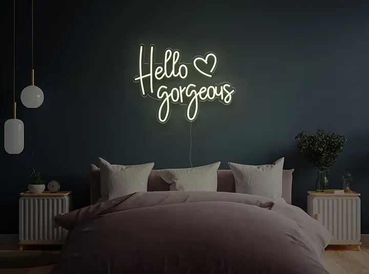 Hello Gorgeous - Semn Luminos LED Neon