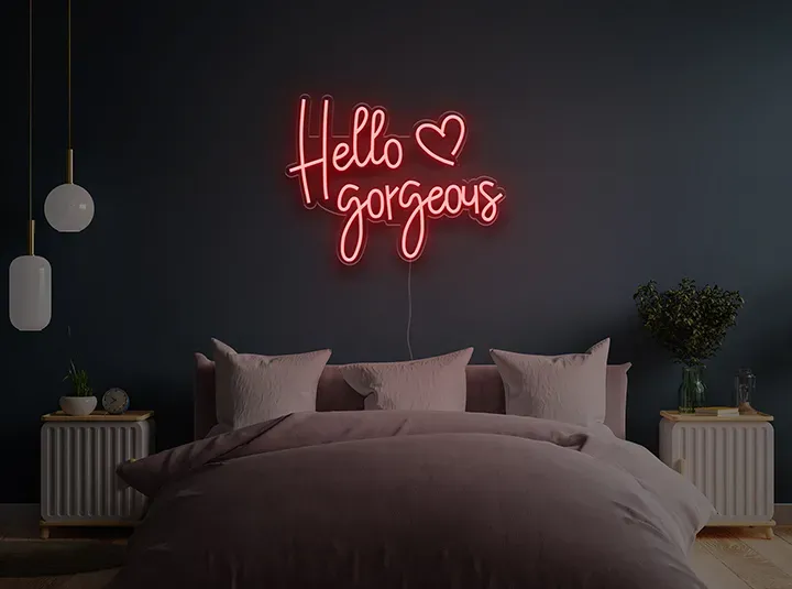 Hello Gorgeous - Semn Luminos LED Neon