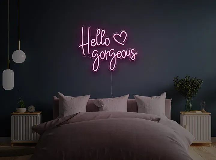 Hello Gorgeous - Semn Luminos LED Neon
