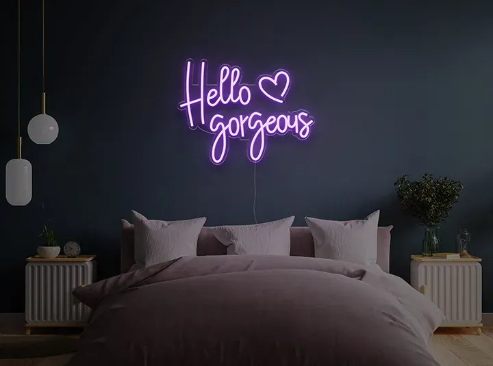 Hello Gorgeous - Semn Luminos LED Neon