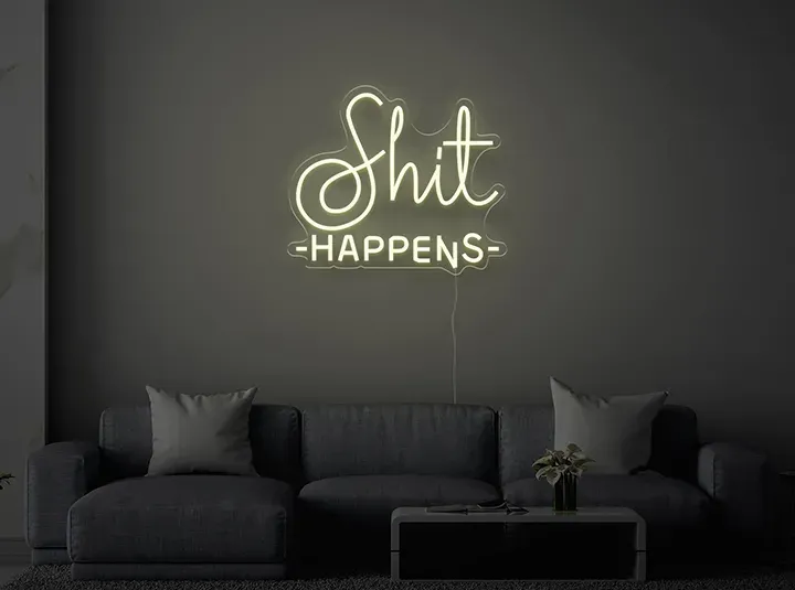 Shit Happens - Semn Luminos LED Neon