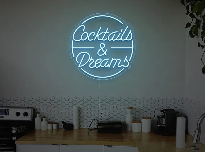 Cocktails & Dreams - Semn Luminos LED Neon