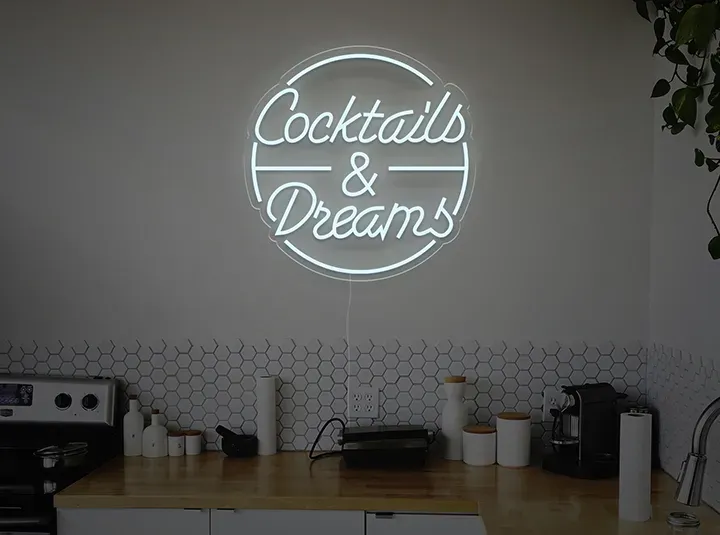 Cocktails & Dreams - Semn Luminos LED Neon