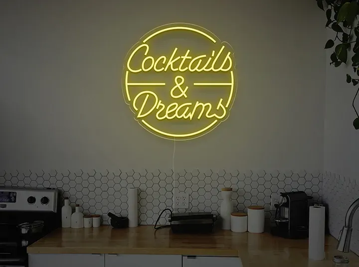 Cocktails & Dreams - Semn Luminos LED Neon