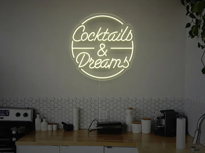 Cocktails & Dreams - Semn Luminos LED Neon