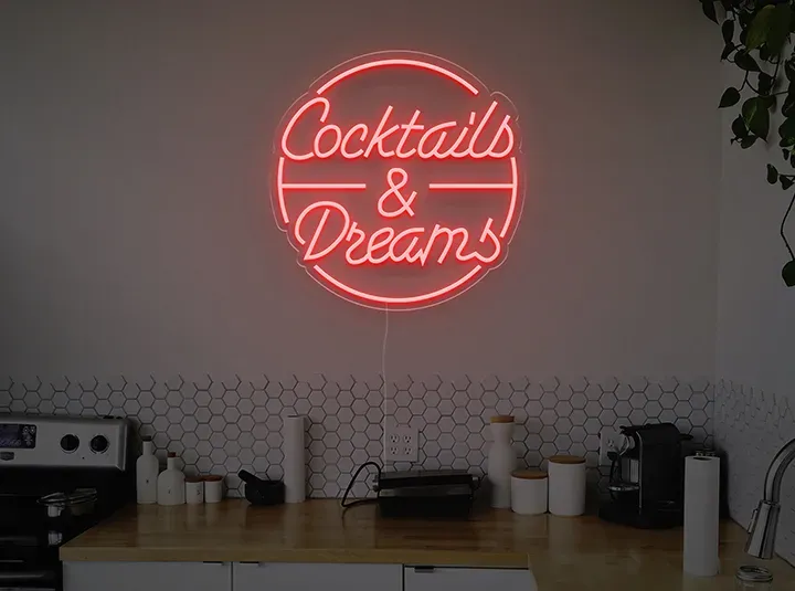 Cocktails & Dreams - Semn Luminos LED Neon