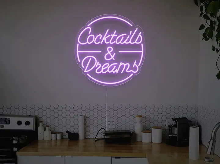 Cocktails & Dreams - Semn Luminos LED Neon
